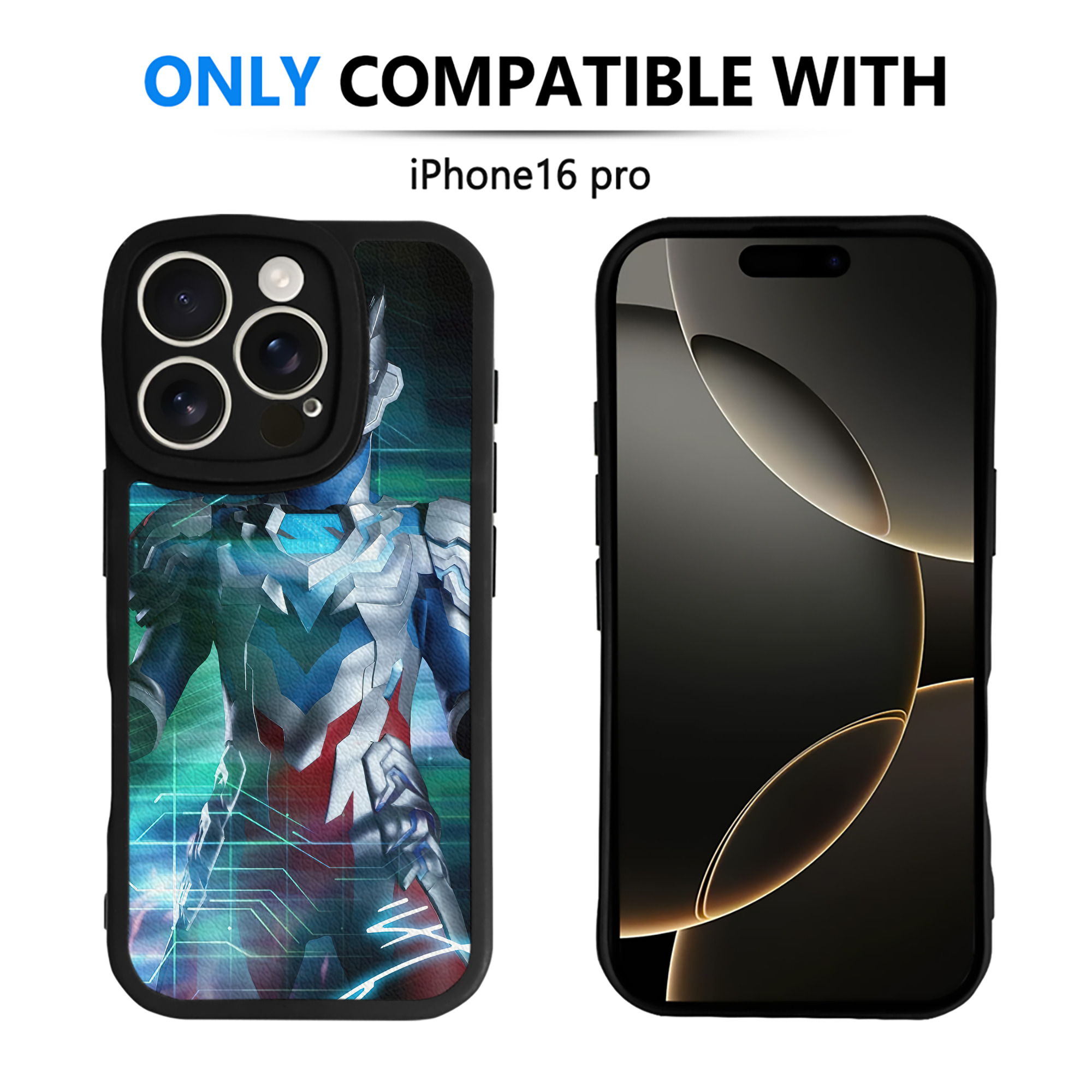 （画像用） ウルトラマン Ultraman 【iPhone 16シリーズ対応】シリコンスマホケース（レザー調） 材質：シリコン
